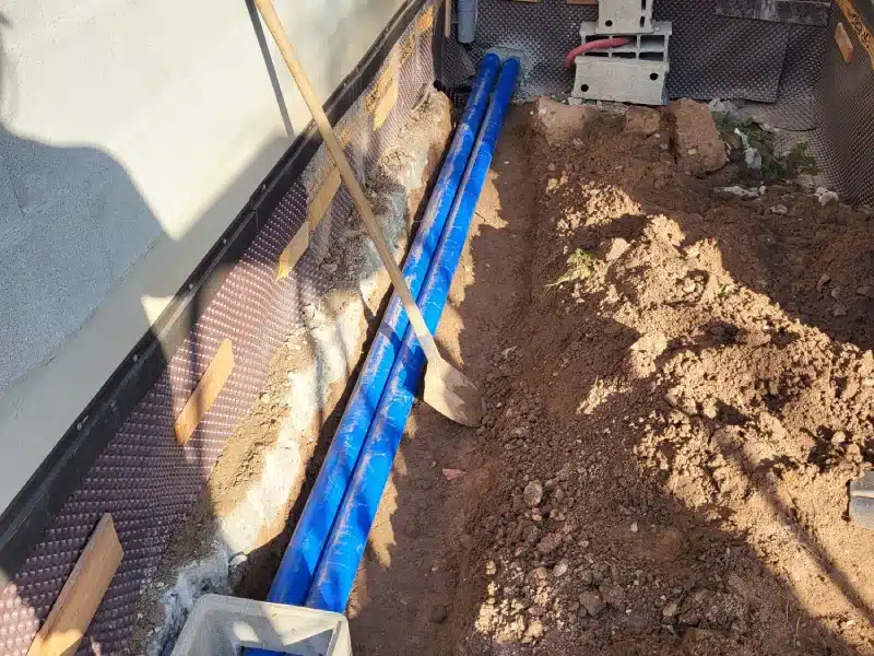 Pose de réseaux d'eau pluvial